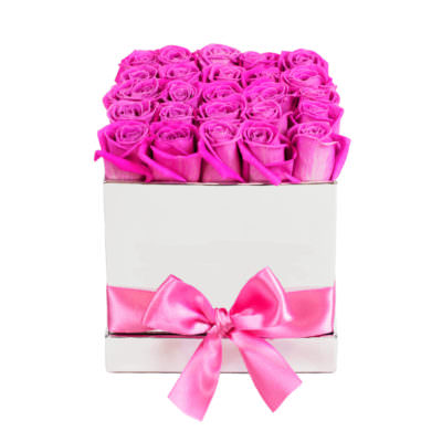 Цветы в коробке «Розы Pink Floyd»