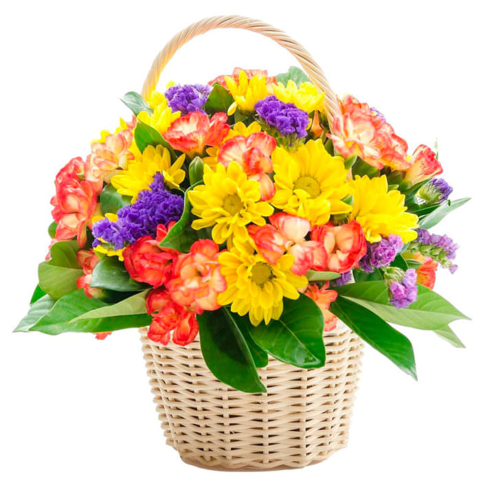 Цветы в корзинке «День радости»